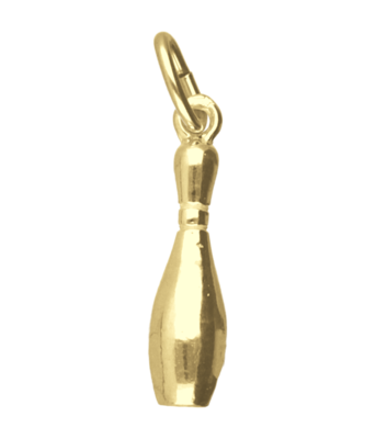 Gouden Bowlingpin ketting hanger