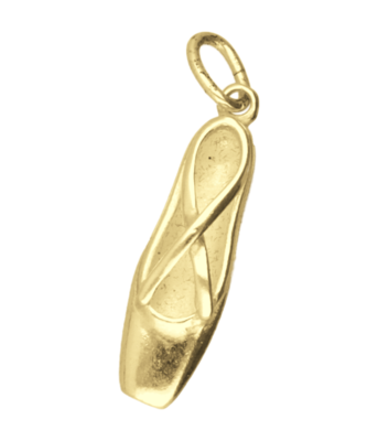 Gouden Balletschoen 3 ketting hanger