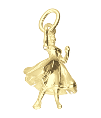 Gouden Danseres Ballroom ketting hanger