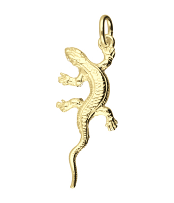 Gouden Salamander - Gekko ketting hanger