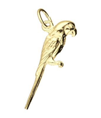 Gouden Papegaai ketting hanger