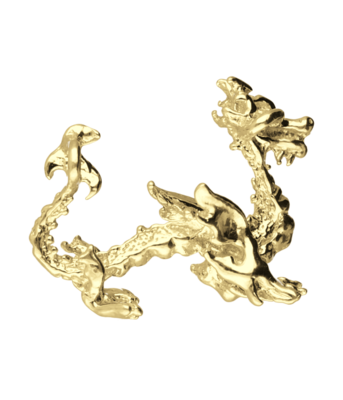 Gouden Chinese draak ketting hanger