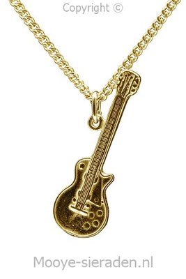 Gouden Gibson gitaar electrisch ketting hanger