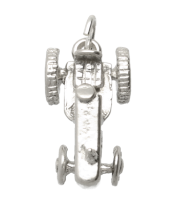 Zilveren Tractor ketting hanger - massief