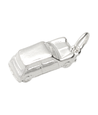 Zilveren Mini auto ketting hanger