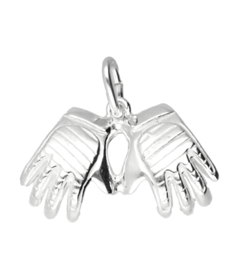 Zilveren Keeper handschoenen ketting hanger