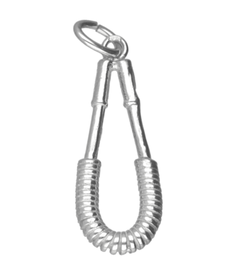 Zilveren Krachtveer ketting hanger