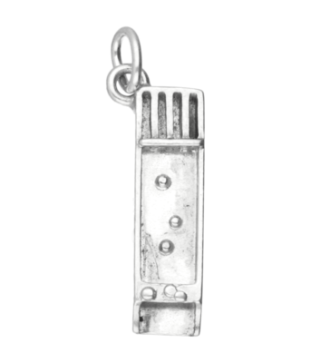 Zilveren Sjoelbak ketting hanger