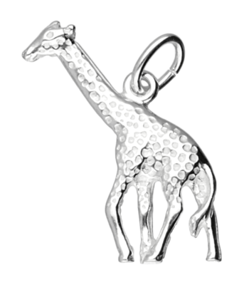 Zilveren Giraf ketting hanger