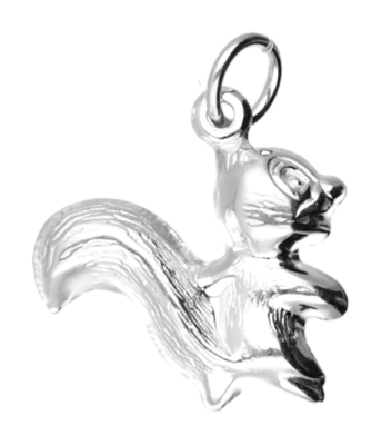 Zilveren Eekhoorn ketting hanger