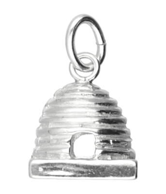Zilveren Bijenkorf ketting hanger