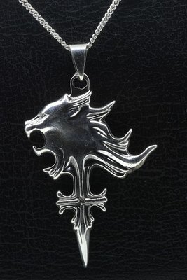 Zilveren Weerwolf ketting hanger