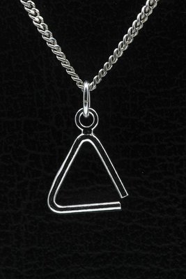 Zilveren Triangel ketting hanger