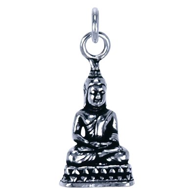 Zilveren Boeddha ketting hanger
