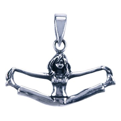 Zilveren Yoga ketting hanger - gespreid