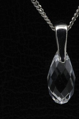 Swarovski kristal Briolette helder ketting hanger - klein