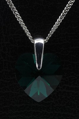Swarovski kristal Heart emerald ketting hanger