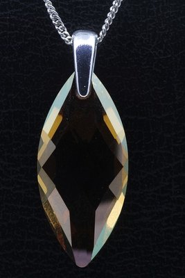 Swarovski kristal Navette copper ketting hanger - groot