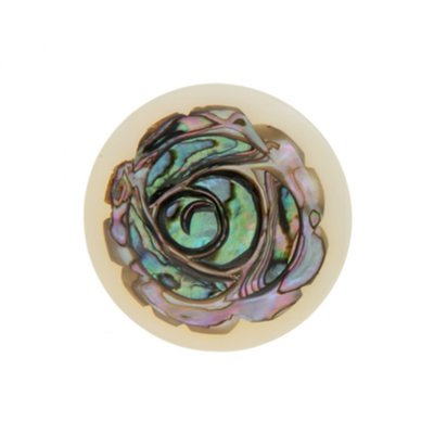 MY iMenso "rose" abalone 33mm shell insignia