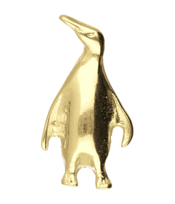 Gouden Pinguin ketting hanger