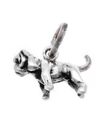 Zilveren Bulldog klein kettinghanger
