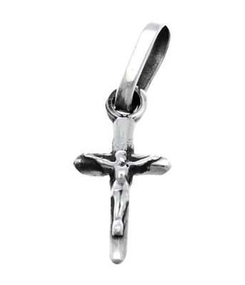 Zilveren Jezus aan kruis klein kettinghanger