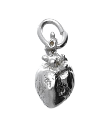 Zilveren Hart anatomie kettinghanger