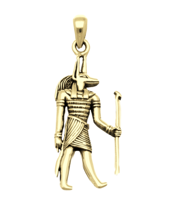 Gouden Egyptische God Anubis kettinghanger