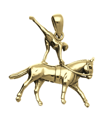 Gouden Paard Voltige kettinghanger