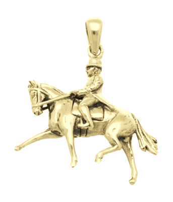 Gouden Paarden dressuur kettinghanger