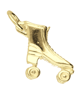 Gouden Rollerskate ketting hanger
