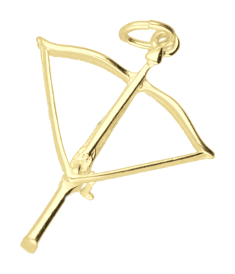 Gouden Kruisboog ketting hanger