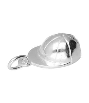 Zilveren Jockey cap ketting hanger