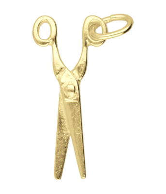 Gouden Schaar middel ketting hanger