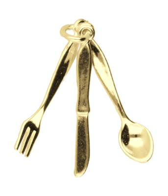 Gouden Bestek klein ketting hanger