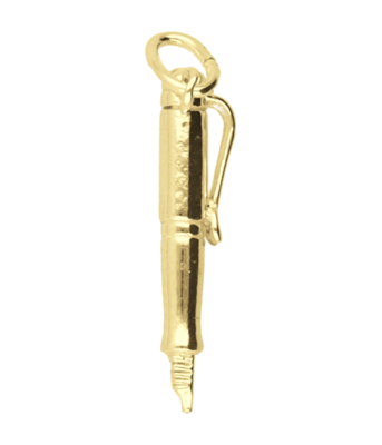 Gouden Vulpen ketting hanger