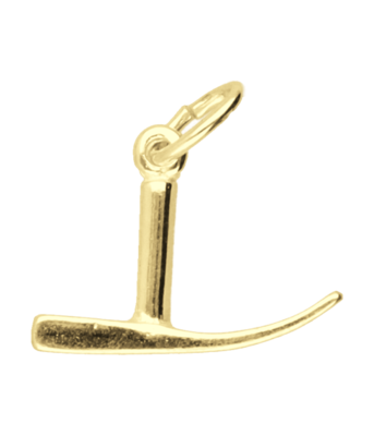 Gouden Stratenmaker Houweel klein ketting hanger