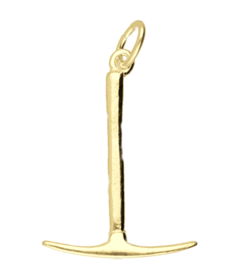 Gouden Pikhouweel ketting hanger