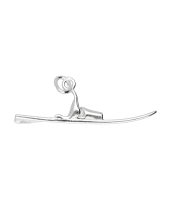 Zilveren Waterski ketting hanger
