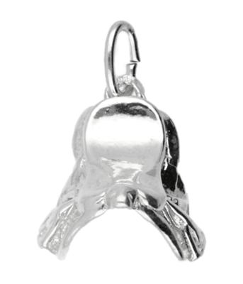 Zilveren Zadel ketting hanger - klein
