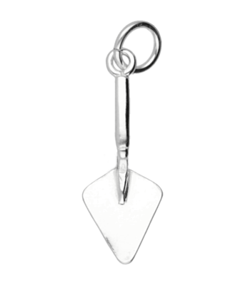 Zilveren Metseltroffel ketting hanger - klein