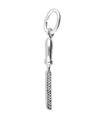 Zilveren Vijl ketting hanger - klein