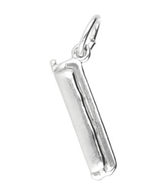 Zilveren Mondharmonica ketting hanger