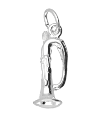 Zilveren Hoorn ketting hanger - klein