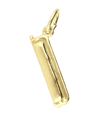 Gouden Mondharmonica ketting hanger