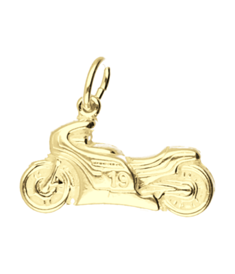 Gouden Racemotor ketting hanger