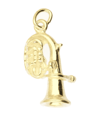 Gouden Tuba licht ketting hanger