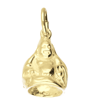 Gouden Boeddha middel ketting hanger