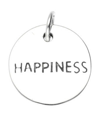 Zilveren Happiness kettinghanger
