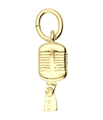 Gouden Microfoon kettinghanger